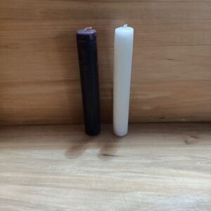 White & purple candles